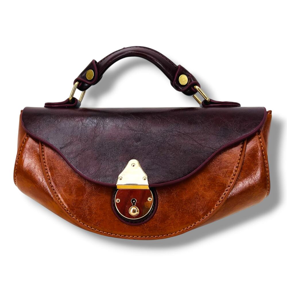 SEA LOIN NWOT Two Tone Leather Mini Saddle Bag Style Crossbody Purse Western